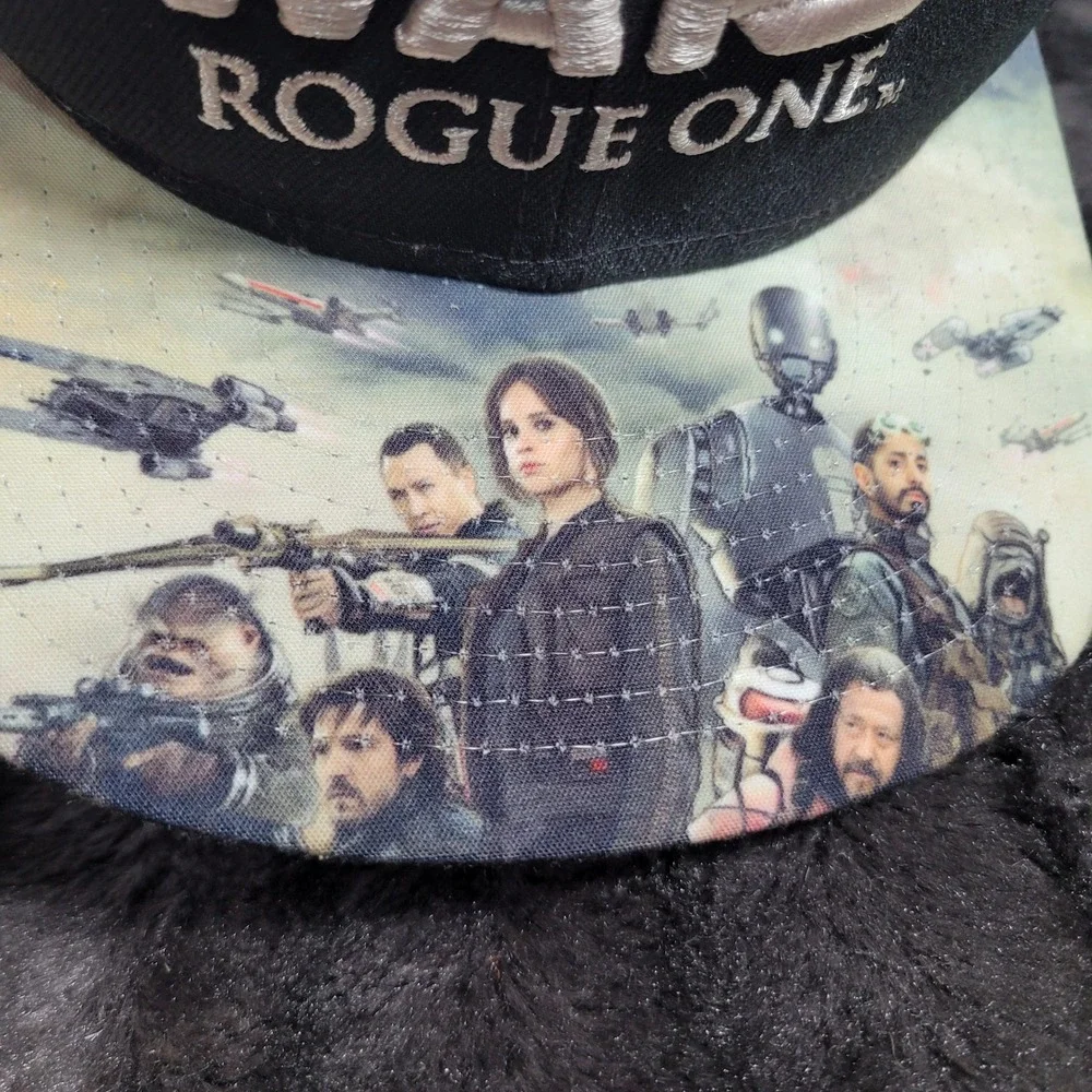 New Era 9FIFTY Star Wars Rogue One Snapback Hat Black Flat Brim Movie Promo OSFM